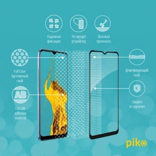 Аксесуар для смартфона Piko Tempered Glass Full Glue Black для Realme C21Y: Матеріал стекло