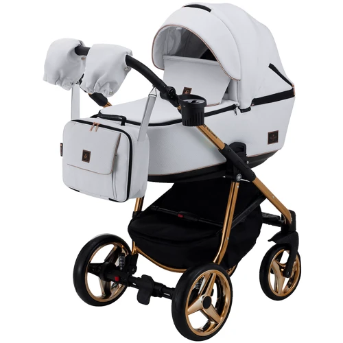 Коляска 2 в 1 Adamex Barcelona Polar (Pink Gold) кожа 100% BR321 (624627): Тип коляски универсальная коляска (2-в-1)