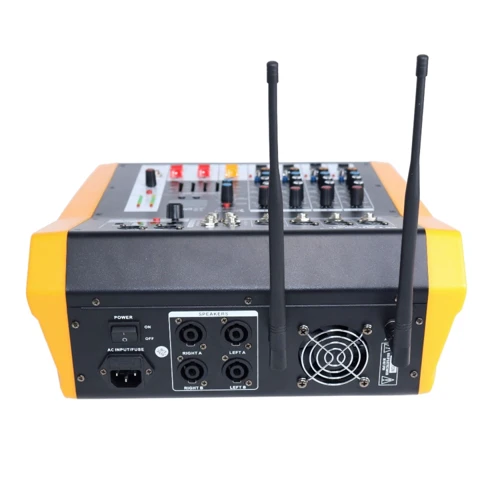 Силовой микшер Maximum Acoustics RPW-250 с микрофонами (22-64-1-1): Аналоговые выходы MAIN OUT LEFT/RIGHT (Jack 1/4"), MIX OUT (Jack 1/4"), LEFT/RIGHT (RCA), MAIN OUT LEFT/RIGH (XLR), SP