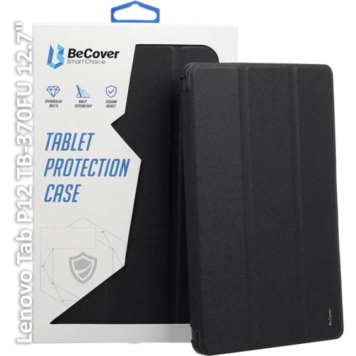 Аксессуар для планшетных ПК BeCover Smart Case Black for Lenovo Tab P12 TB370FU (709878): Цвет черный
