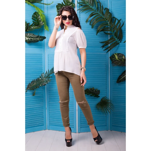 

Блуза Luzana Бриджит 42-44 молочная с коротким рукавом