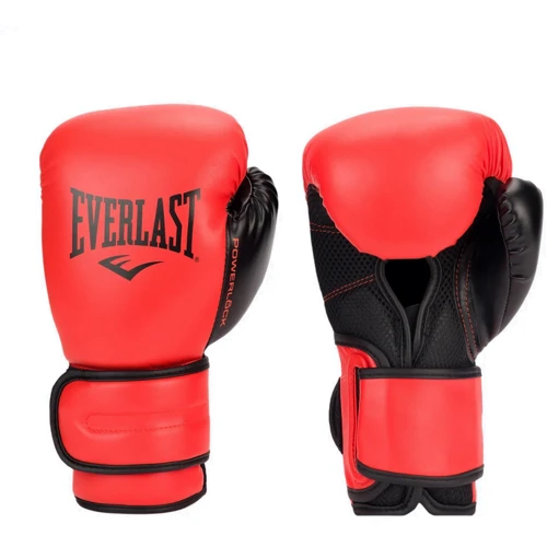 Боксерські рукавички Everlast POWERLOCK TRAINING GLOVES червоний Уні 10 унцій (870340-70-4) фото 2