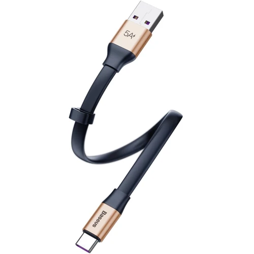 Кабель Baseus USB Cable to USB-C Simple HW Quick Charge 40W 23cm Gold/Blue (CATMBJ-BV3): Длина 0.23 м