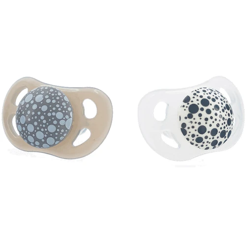 Пустышка Twistshake силиконовая 0-6 мес Pastel Grey White 2шт (78594)
