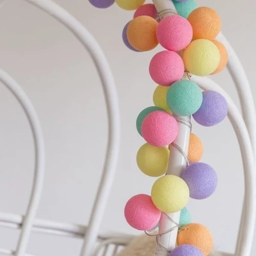 Гирлянда Cotton ball lights на 20 шаров 3,8м, Ice Cream: Тип Хлопковые шарики