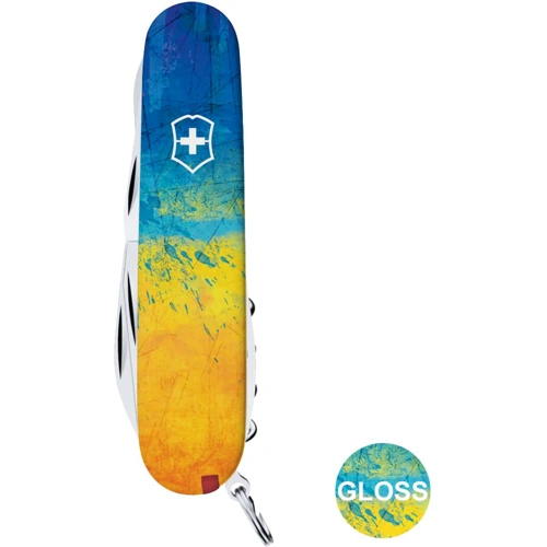 Мультитул Victorinox CLIMBER UKRAINE Жовто-синій малюнок (Vx13703.7_T3100pw) фото 5
