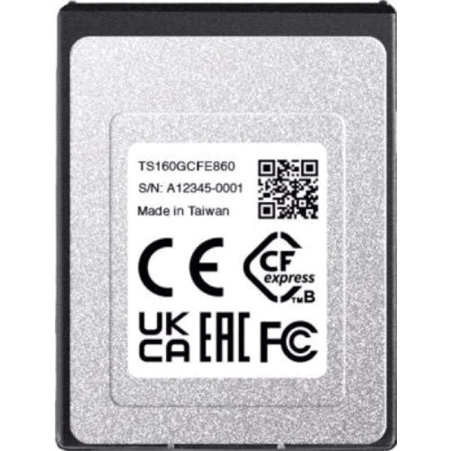 Карта памяти Transcend 160GB CFexpress UHS-II Type B (TS160GCFE860): Объем 160 ГБ