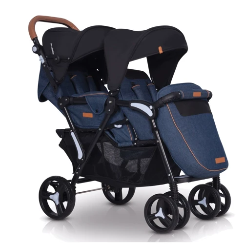 Коляска для двойни EasyGo Fusion Duo 2019 9023-EGFD-05, denim, джинсовый: Тип коляски Коляска для двойни