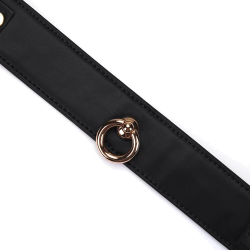 Ошейник с поводком Liebe Seele Black Organosilicon Collar with Leash