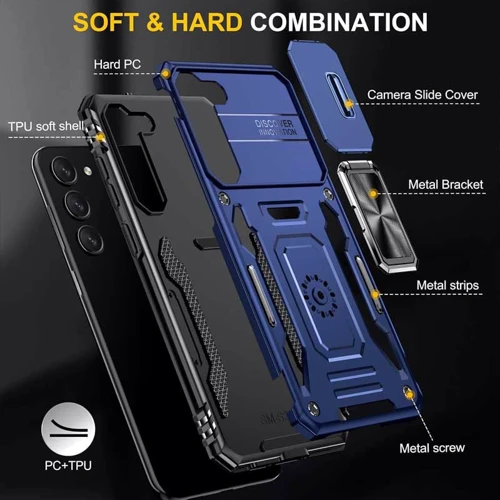 Чохол для телефона Mobile Case Camshield Army Ring Navy для Samsung S916 Galaxy S23 Plus: Сумісність Samsung S916 Galaxy S23 Plus