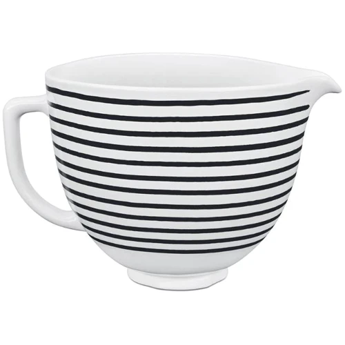 Чаша KitchenAid 4.7 л 5KSM2CB5PHS керамическая, с ручкой, белая, узор полосы
