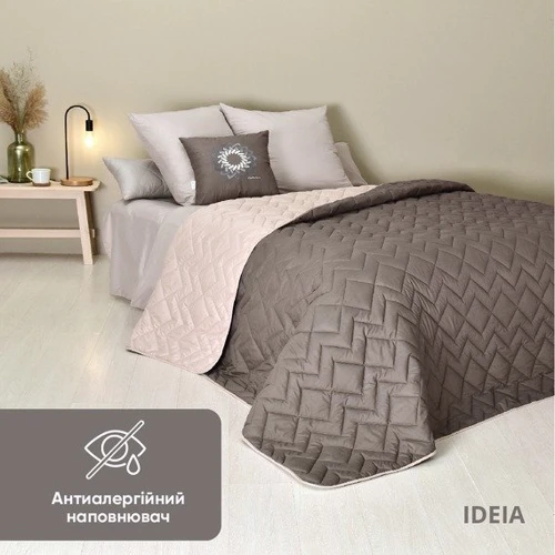 Покрывало IDEIA Izzi двухстороннее шоколад/беж 220х240 см (4820227286300)