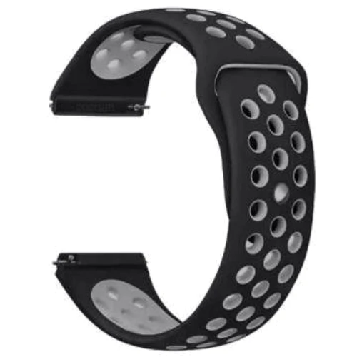Ремінець Becover Sport Band Vents Style Black-Grey for Amazfit Stratos 1/2/2S/3 / GTR 2 / GTR 47mm / GTR Lite 47mm / Nexo / Pace (705810)