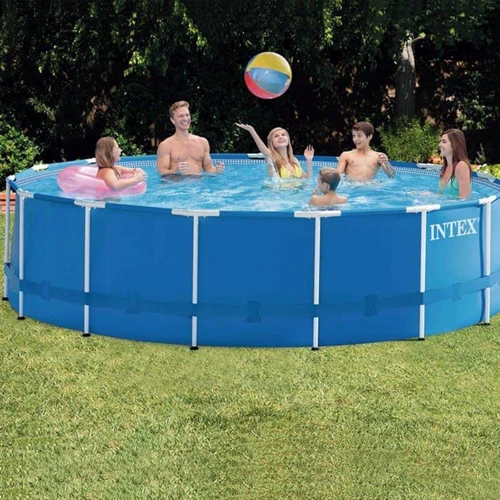 Intex Бассейн каркас 28242 фильтр-насос (3785 л/час), 457х122 см, 16805 л, лестница, тент, подстилка фото 6