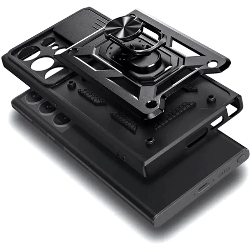 Чехол для телефонов Mobile Case Camshield Serge Ring Black for Samsung S938 Galaxy S25 Ultra: Материал TPU (термополиуретан) и поликарбонат