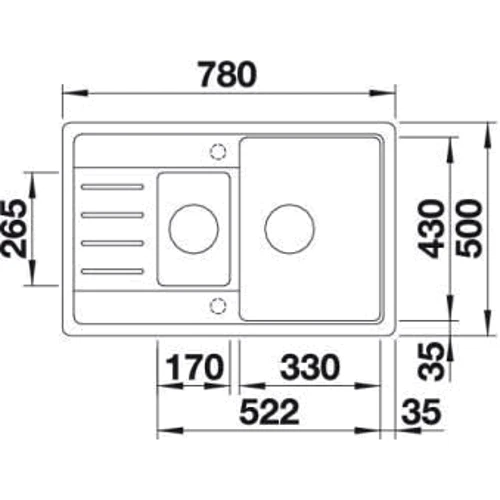 Blanco 521306 LEGRA 6S COMPACT ШАМПАНЬ: Материал Композитный материал