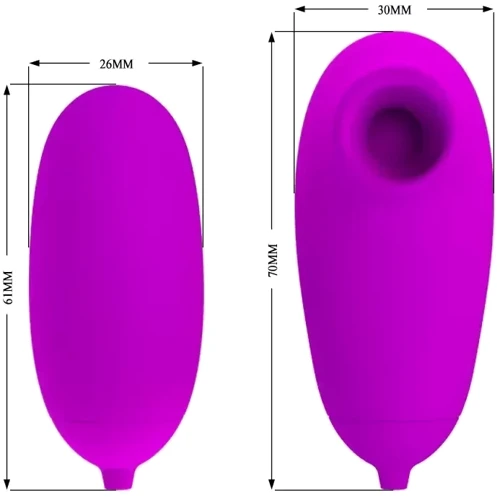 Вакуумный стимулятор с виброяйцом PRETTY LOVE - SUCTION & VIBRO-BULLETS, BI-014925