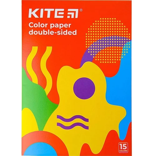 Бумага Kite Fantasy цветная двусторонняя А4 15 листов (K22-250-2)