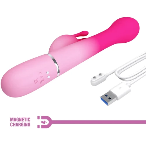 Вібратор з ротацією та поштовхами LYBAILE Pretty Love Dejon Pink (BW-500014-4)