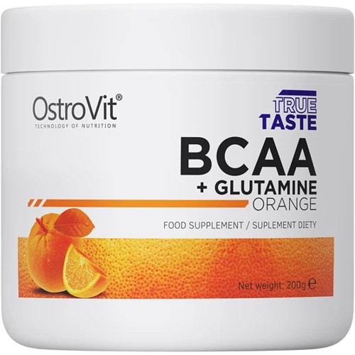 Аминокислота для спорта OstroVit BCAA + Glutamine 200 g/ 20 servings / Orange