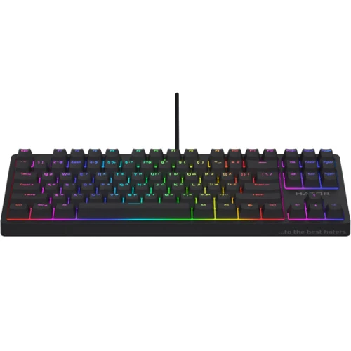 Клавиатура HATOR Rockfall 2 Optica TKL Black Switch Black (HTK-730): Подключение проводное