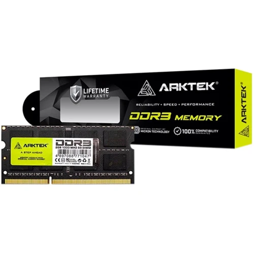 ARKTEK 2 GB SO-DIMM DDR3 1333 MHz (AKD3S2N1333): Тип DDR3