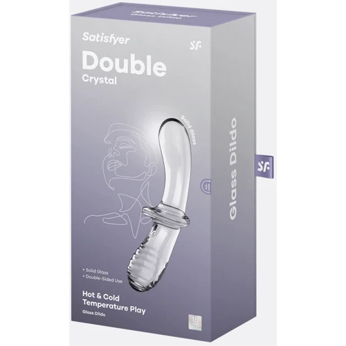 Скляний фалоімітатор Satisfyer Double Crystal Clear
