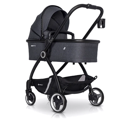 Универсальная коляска 2 в 1 Euro-Cart Crox 9023-ECC-01, Coal, графит