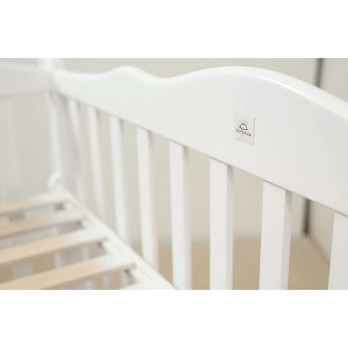 Кровать NATALI на подшипниках (600x1200) (бук) белая