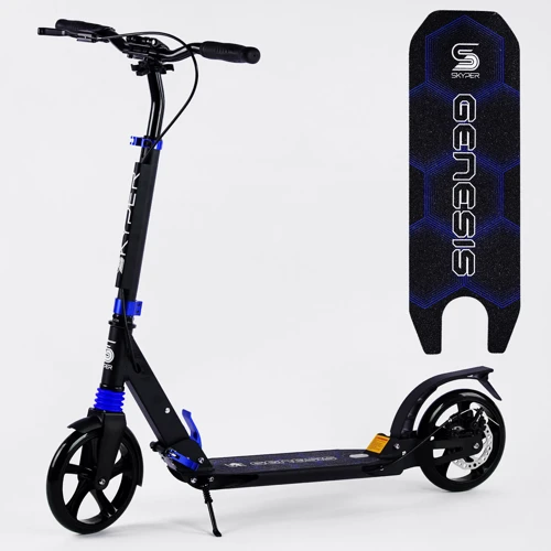 Двоколісний самокат Skyper Genesis Black and blue (116420): Кількість коліс 2