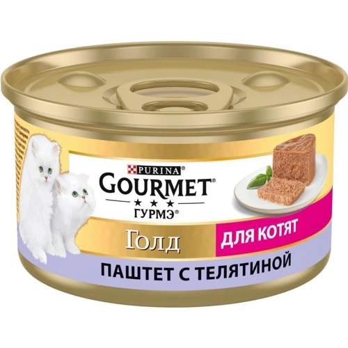 Вологий корм GOURMET Gold для кошенят паштет з яловичиною 12х85 г (7613036330596): Вік кошенята