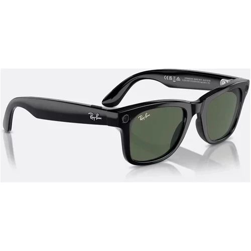 Смарт-окуляри Ray-Ban Meta Wayfarer Shiny Black Frame Green Lenses size M (RW4006 601/71 50-22) фото 3