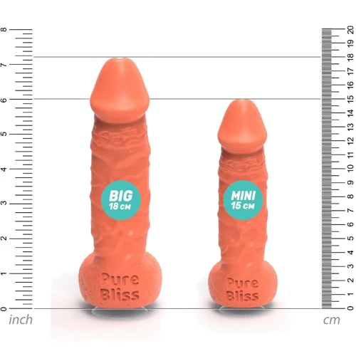 Крафтовое мыло-член с присоской Pure Bliss MINI Coral, натуральное