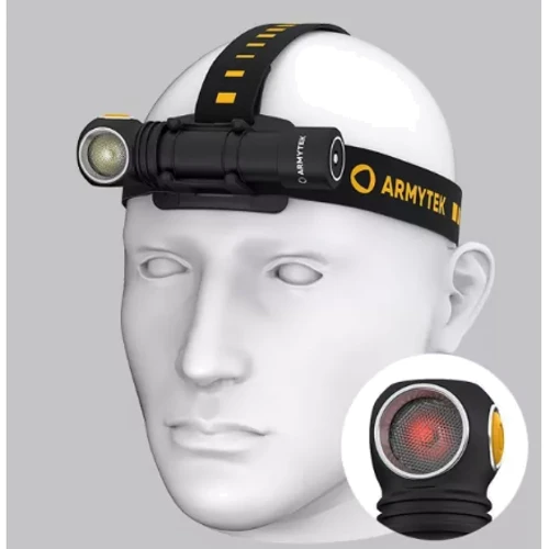 Ліхтар туристичний Armytek Wizard C2 WR Marnet USB RED&White (F06901C): Тип Налобный