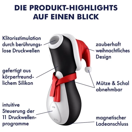 Вакуумний стимулятор Satisfyer Penguin Holiday Edition