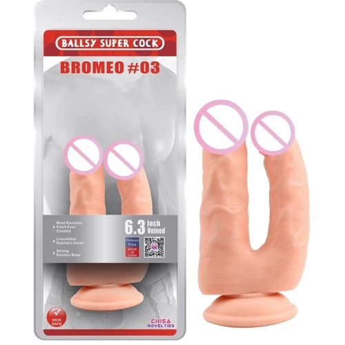 Анально-вагинальный фаллоимитатор Ballsy Super Cock Bromeo #03