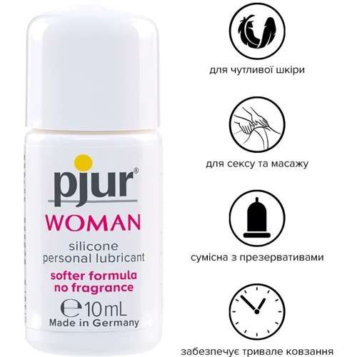 Смазка на силиконовой основе pjur Woman 10 мл, без ароматизаторов и консервантов специально для нее