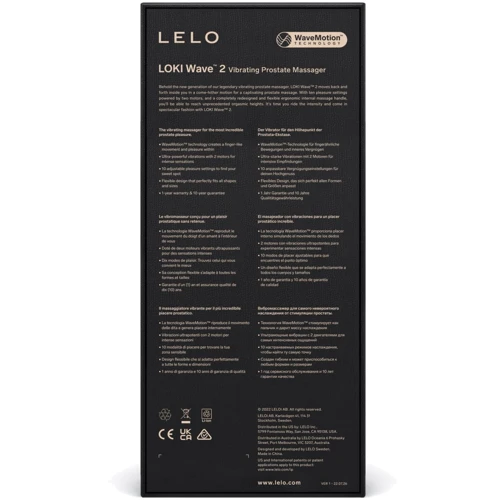 Массажер простаты LELO Loki Wave 2 Base Blue, 2 мотора, манящее движение + вибрация