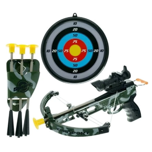 Арбалет детский, лазерный прицел, стрелы на присосках, мишень (35881L