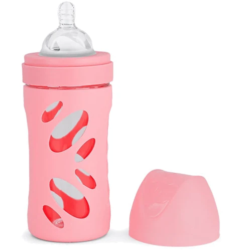 Скляна пляшечка Twistshake антиколікова з силіконовою соскою 260ml Pastel Pink (78582)