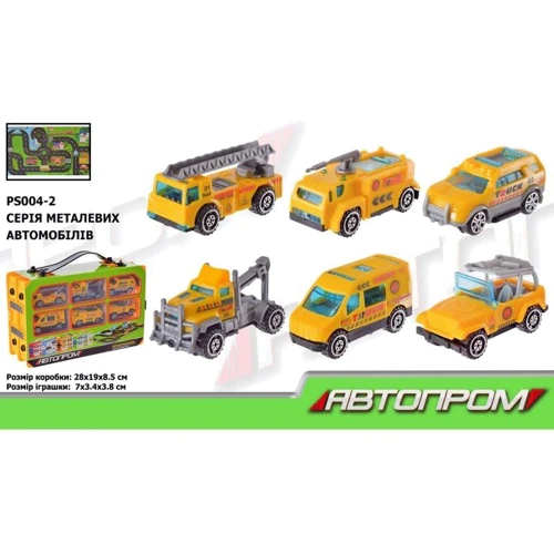 Ігровий набір Автопром Машини та килимок (PS004-2): Виробник АВТОПРОМ