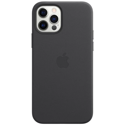 Чехол для iPhone Apple Leather Case with MagSafe Black (MHKM3) for iPhone 12 Pro Max: Материалы кожа