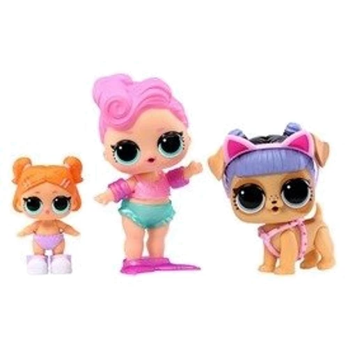 Набор игровых фигурок L.O.L. Surprise! OPP Tot + Pet + Lil Sis Уэйвс Канзас К9 Лил Битс (987864): Возраст от 3 лет