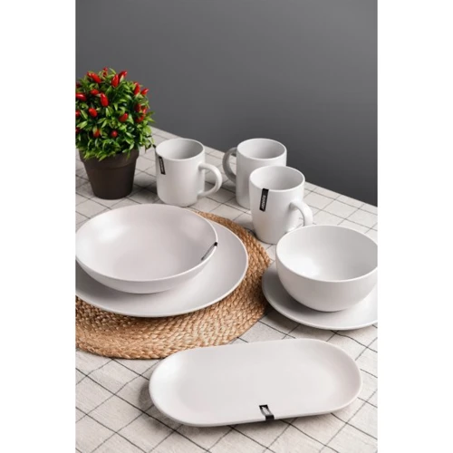 Блюдо Ardesto Bagheria Bright white овальное 25х13 см (AR2925WGP)