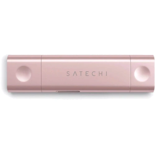 Адаптер Satechi Adapter USB/USB-C to micro SD+SD Rose Gold (ST-TCCRAR): Додаткові роз'єми SD+TF Card