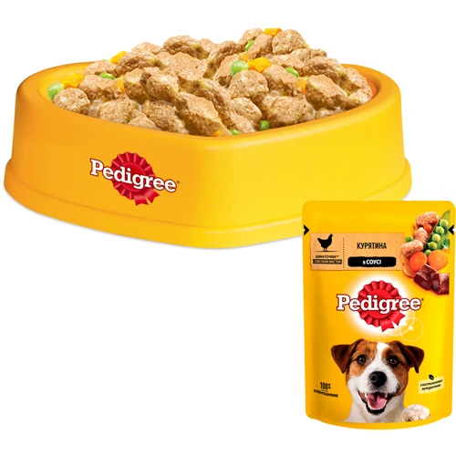 Влажный корм Pedigree для взрослых собак Курица и овощи в соусе 24х100г (5900951017322): Возраст Молодые