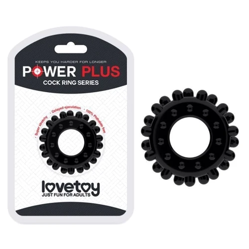Ерекційне кільце LoveToy POWER PLUS Cockring, Black