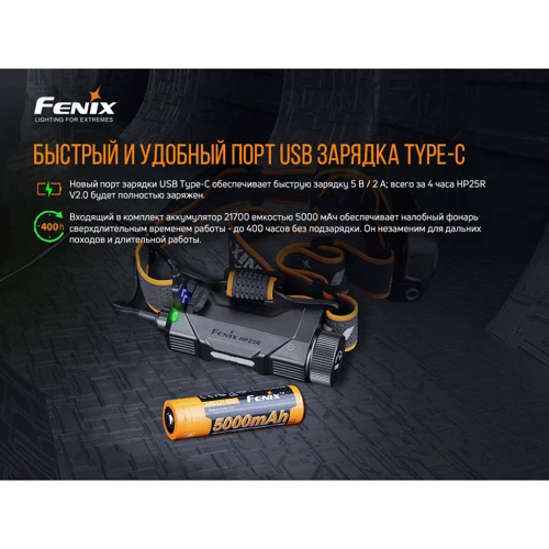 Фонарь туристический Fenix HP25R V2.0 фото 13