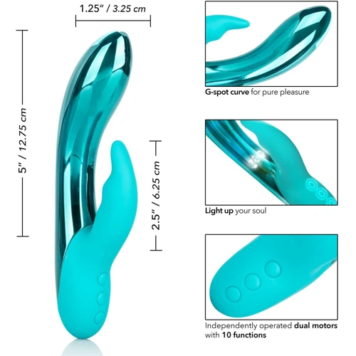 CalExotics DazzLED Brilliance - вибратор кролик с led подсветкой, 12.75x3.25 см