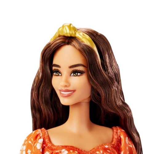 Лялька Mattel Barbie Модниця в оранжевій сукні у квіточку: Особливості На шарнирах